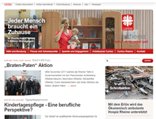 Tablet Screenshot of caritas-rheine.de